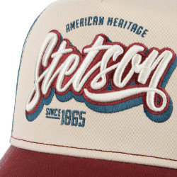 Šiltovka Stetson Trucker Cap One For All Wine/Offwhite