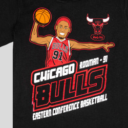 Mitchell & Ness Nba The Dunk Ss Ctn Tee Chicago Bulls Rodman Dennis Black