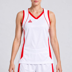 Dámska basketbalová súprava PEAK Basketball Uniform bielo-červená