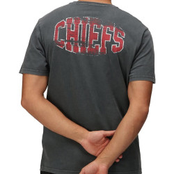 Re:Covered NFL Helmet Chest / College Backprint T-Shirt Kansas City Chiefs Washed Black