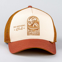 DJINN'S Trucker Cap HFT Bathing Girl Crème/Brown