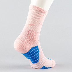 Peak Big Triangle 3 Basketball Socks Pink