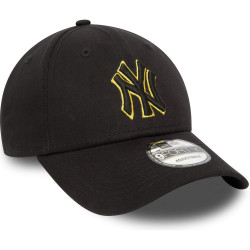 Šiltovka New Era 940 New York Yankees MLB Team Outline Black 9FORTY Adjustable Cap čierna