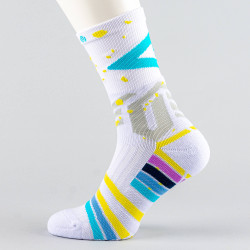 Peak Wiggins Matching Basketball Socks White