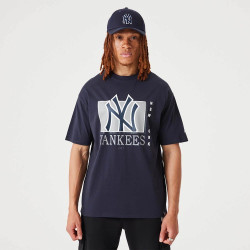 NEW ERA New York Yankees MLB Team Wordmark Navy Oversized T-Shirt Blue