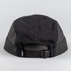 DJINN'S 5 Panel Soft Flat Cap Sunday Coffee Cord Black