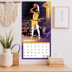 TURNER SPORTS NBA 2024 (30x60 cm) WALL CALENDAR LOS ANGELES LAKERS