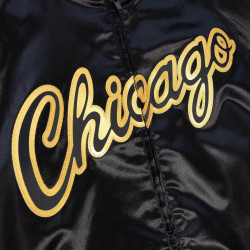 Mitchell & Ness NBA BIG FACE 4.0 SATIN JACKET CHICAGO BULLS BLACK