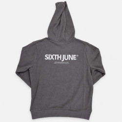 Pánska mikina s kapucňou Sixth June sivá