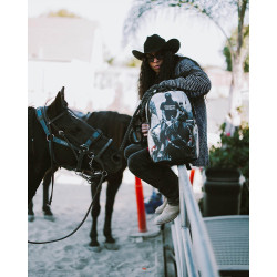 Sprayground Compton Cowboys Ride Alone Backpack Black