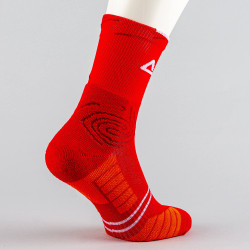 Peak Big Triangle 3 Basketball Socks Red