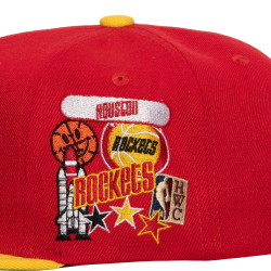 Mitchell & Ness Patch Overload Snapback Hwc Houston Rockets Red / Yellow