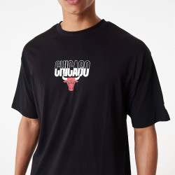 New Era NBA Chicago Bulls City Graphic Black Oversized T-Shirt Black