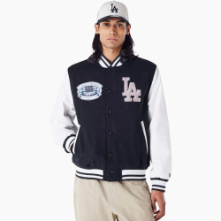 Bomber bunda New Era MLB Patch Vrsity Los Angeles Dodgers bomber jacket tmavomodrá