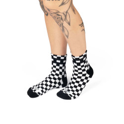Ponožky American Socks Checkerboard B/W - Ankle High
