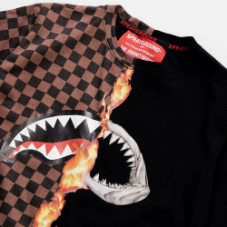 Sprayground Burnt Sharks In Paris T-Shirt Brown/Black