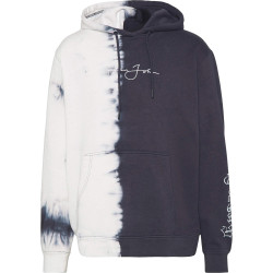 Sean John Script Logo Bleach Effect Hoodie Black