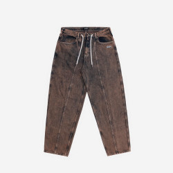 Džínsy Jacker 3 Stripes Dyed Denim Baggy hnedé
