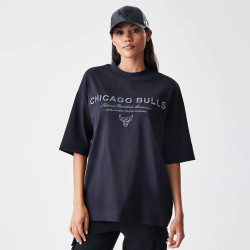 Tričko NEW ERA Chicago Bulls NBA Linear Black T-Shirt čierne