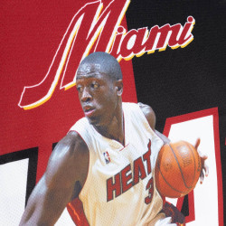 Mitchell & Ness NBA Sublimated Player Tank Dwyane Wade Miami Heat Black/Red