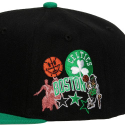 Mitchell & Ness Patch Overload Snapback Boston Celtics Black / Green