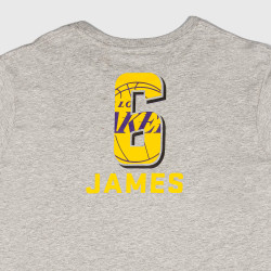 OUTER STUFF BY THE NUMBERS SS TEE LOS ANGELES LAKERS - LEBRON JAMES GREY/YELLOW