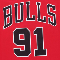MITCHELL & NESS NBA TRADITIONAL TEE CHICAGO BULLS / DENNIS RODMAN No. 91 RED