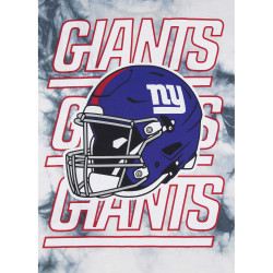 Re:Covered NFL Giants Ny Helmet Dark Blue Tie Dye Relaxed T-Shirt