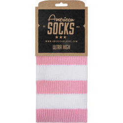 American Socks Ultra High Bubblegum Pink / White - White - White