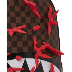 Sprayground Real 3D Ninja Stars Smashed Backpack (Dlxv) Brown