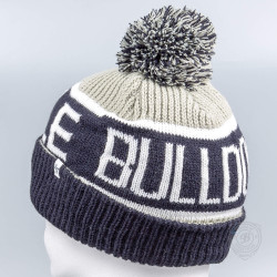 47 Yale Bulldogs Gray Calgary Cuff Knit Knit Cuff W/Pom