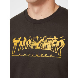 Thrasher X Antihero Pigeon Mag T-Shirt Dark Chocolate