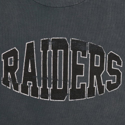 Re:Covered NFL Helmet Chest / College Backprint Hoody Las Vegas Raiders Washed Black