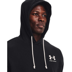 Under Armour Men's UA Rival Terry Short Sleeve Hoodie Black/Onyx White