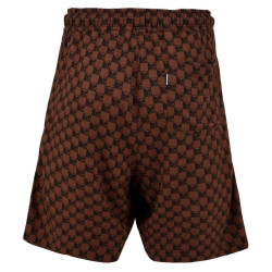 Sprayground Da Shorts Skull Checkered Brown