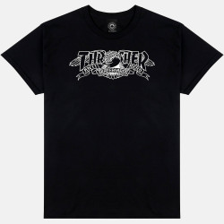 Thrasher X Antihero Mag Banner T-Shirt Black