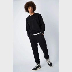 Champion Logo Rib Cuff Pants Black