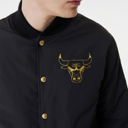 New Era Chicago Bulls Team Script Black Bomber Jacket