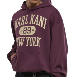 Mikina Karl Kani Heritage 89 Oversized Hoodie bordovo červená