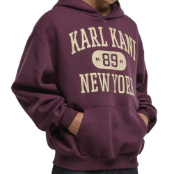 Mikina Karl Kani Heritage 89 Oversized Hoodie bordovo červená