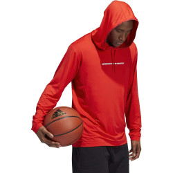 Adidas Men Donovan Mitchell Pullover Hoodie Red