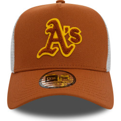 Šiltovka so sieťkou New Era 940 MLB Oakland Athletics Boucle Brown Trucker Cap hnedá