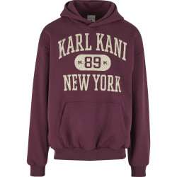 Mikina Karl Kani Heritage 89 Oversized Hoodie bordovo červená