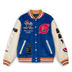 Grimey Wear Nablus Baseball Jacket Blue