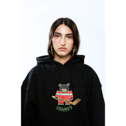 Grmy Grimey Wear The Lower Depths Vintage Hoodie Black