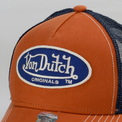 Von Dutch Originals Trucker Boston Oval Patch Cot/Twi Orange/Navy