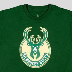 Outer Stuff Nba Primary Logo Ss Tee Milwaukee Bucks Green