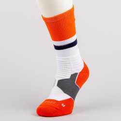 Peak Basketball Socks Burning Orange/Lt.Grey