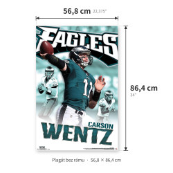 Plagát NFL Poster Philadelphia Eagles Carson Wentz