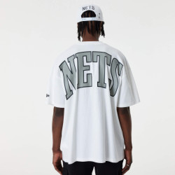 Tričko New Era Brooklyn Nets NBA Infill Logo Oversized T-Shirt biele